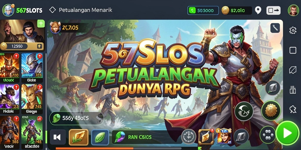 Screenshot utama 567SLOTS menunjukkan aksi seru dalam dunia RPG.