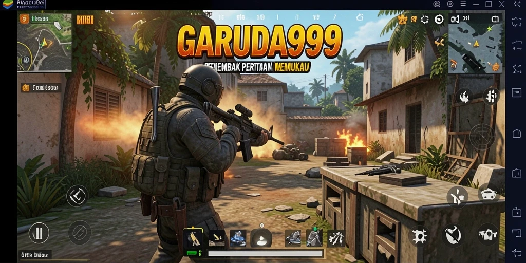 Screenshot dari gameplay GARUDA999 menampilkan aksi tembak-menembak yang intens.