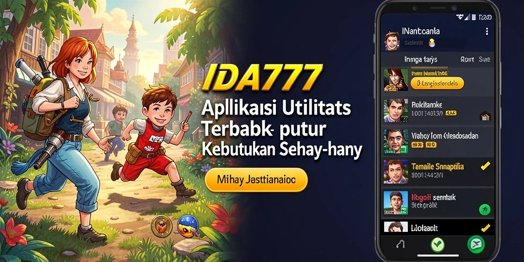 Tampilan antarmuka utama IDA777 yang sederhana dan fungsional.