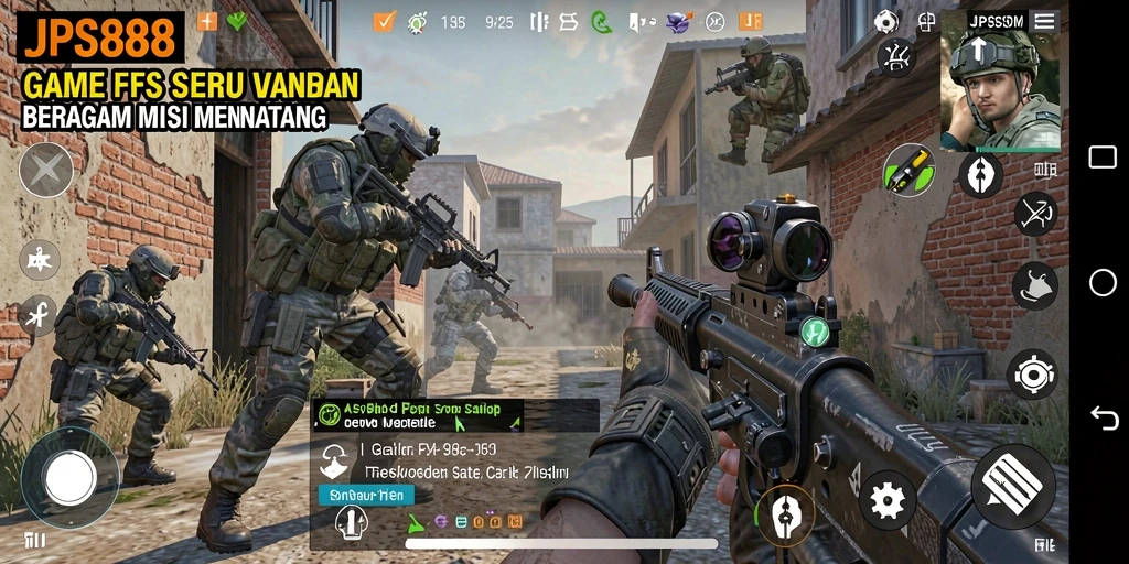 Screenshot gameplay menunjukkan aksi seru dalam permainan FPS.
