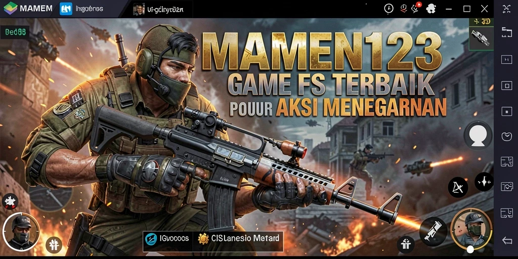 Tampilan gameplay MAMEN123 yang mendebarkan dalam aksi FPS.
