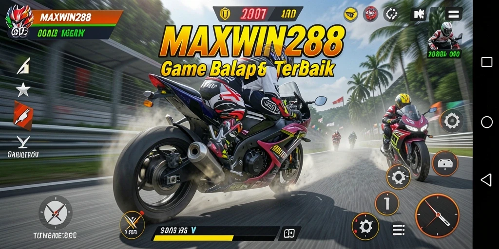 Gameplay seru balap motor di MAXWIN288.