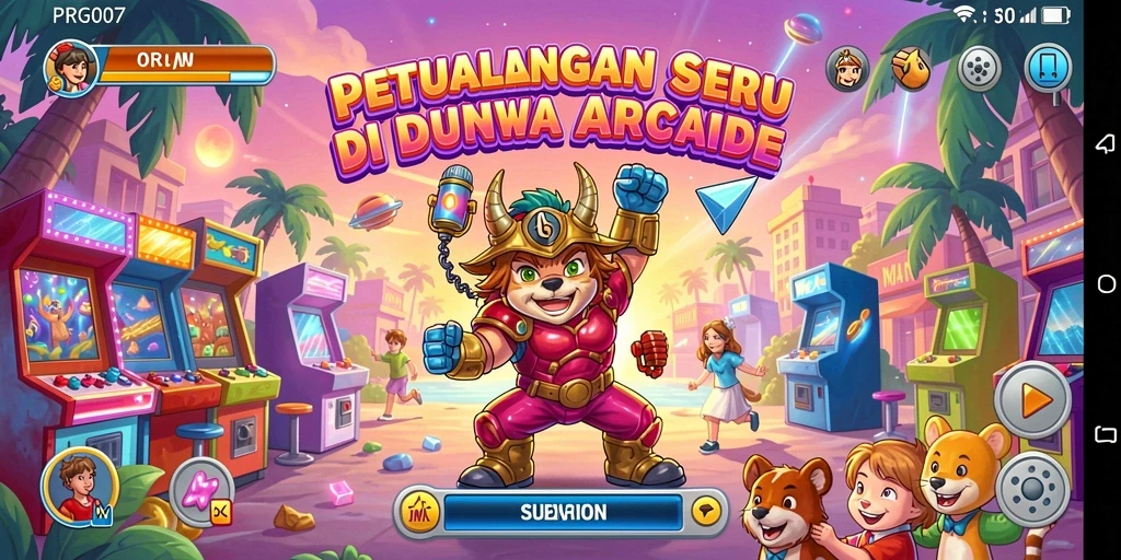 Tampilan gameplay PRG007 yang menantang dan berwarna-warni.