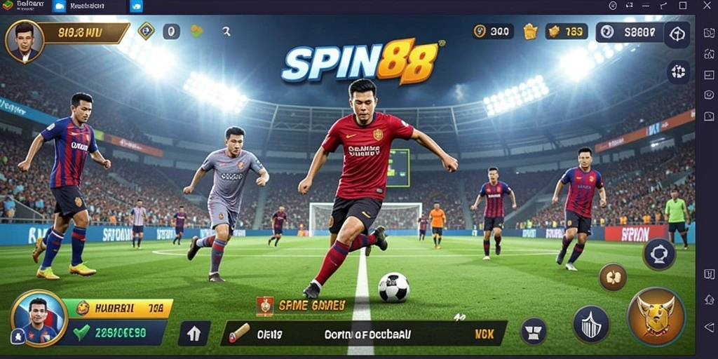 Tampilan gameplay SPIN88 yang menarik dan mendebarkan selama pertandingan Football.