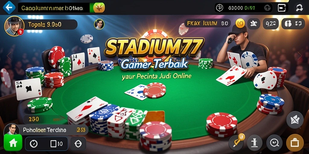 Tampilan gameplay Poker yang seru dan menegangkan.