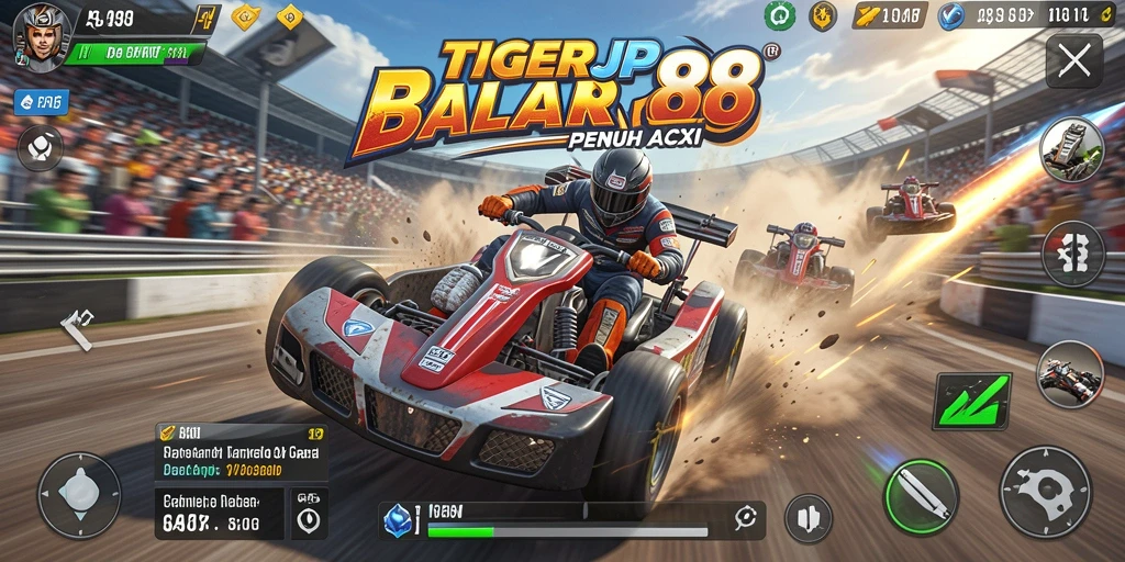 Tampilan gameplay balap yang seru dan menegangkan di TIGERJP88.