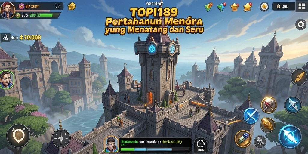 Tampilan gameplay menara pertahanan dalam aksi yang seru.