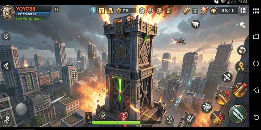 Screenshot gameplay Tower Defense yang seru dan menegangkan di YOYO88.