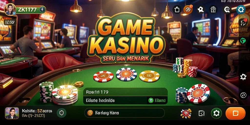 Tampilan permainan Kasino yang menarik dan mendebarkan.